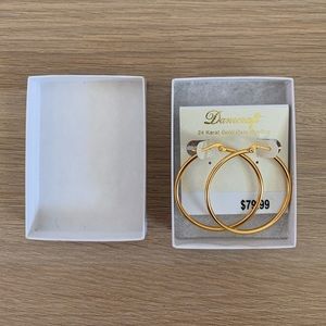 24K gold over sterling hoop earrings